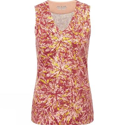 Camiseta Sin Mangas Royal Robbins Essential Floret Mujer Rojas - Chile RXC497056